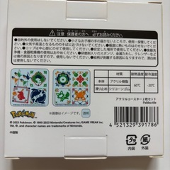 新品　未開封　ポケモンセンターオリジナル アクリル コースター 2枚セット Paldea tile ポケモン　ポケセン 限定の画像