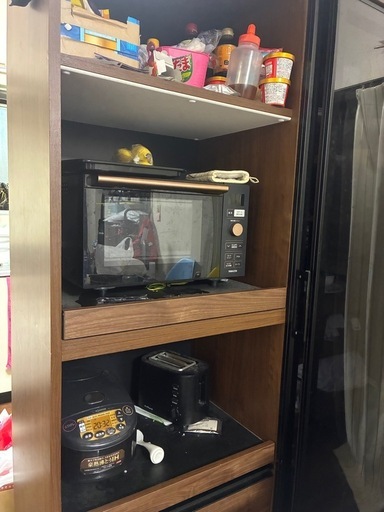 【LOWYA】ハイタイプ食器棚