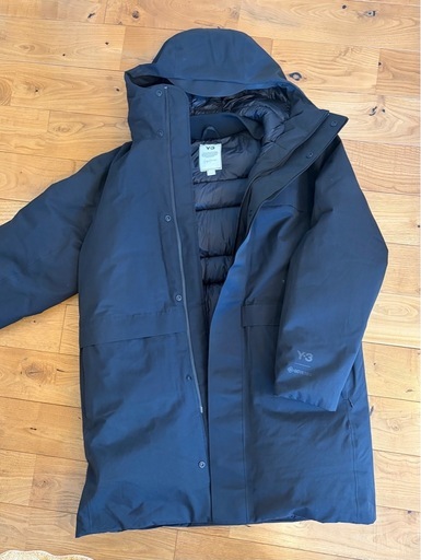 ワイスリー Y-3 ADIDAS ヨウジヤマモト 美品 M CLASSIC CO GORE-TEX DOWN PARKA HB3452 ダウンパーカー コート 黒 ブラック　M