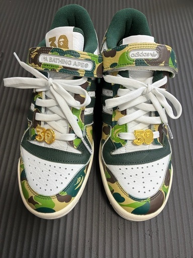 4/22のみ値下げ【美品】26.5cm adidas × A BATHING APE コラボスニーカー 30周年 カモ柄