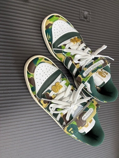 4/22のみ値下げ【美品】26.5cm adidas × A BATHING APE コラボスニーカー 30周年 カモ柄