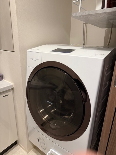 【4/25or26引取限定】東芝のドラム式洗濯乾燥機「ZABOON TW-127X8（左開き・ホワイト）」