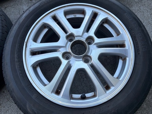 ホンダの軽自動車に NBOX純正アルミホイール BS 155/65R14 4本 2018年製 6-7分山程度