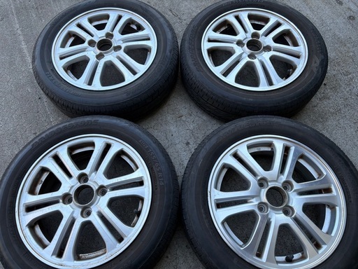 ホンダの軽自動車に NBOX純正アルミホイール BS 155/65R14 4本 2018年製 6-7分山程度