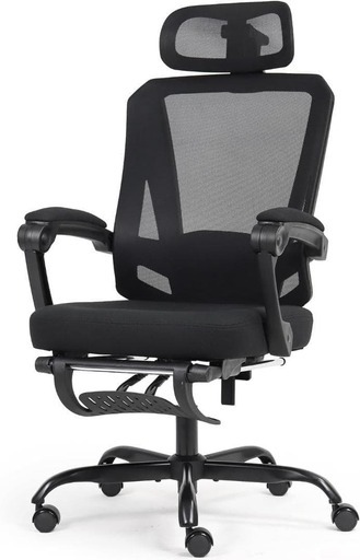 高級品 フットレスト付 3Dヘッドレスト オフィスチェア人体工学チェア 460