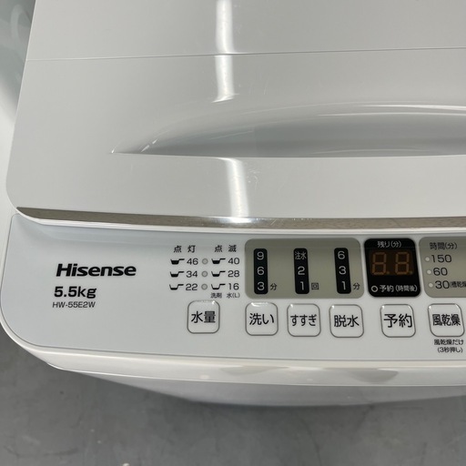 【✨高年式モデル✨】ハイセンス　全自動洗濯機　5.5kg 2023年製