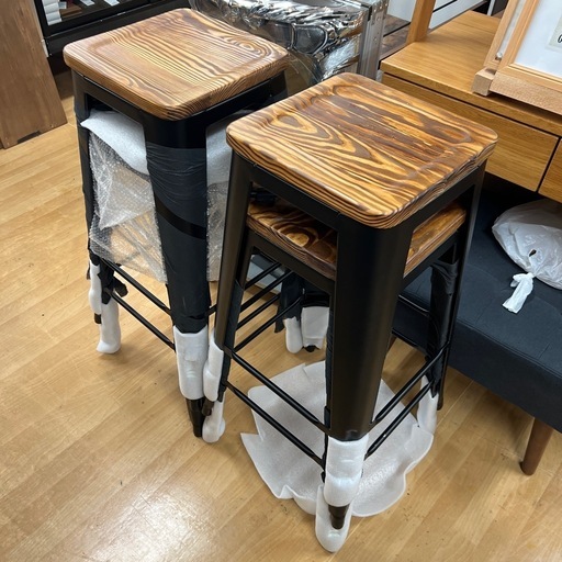 【リサイクル市場エコ伊川谷】  ハイスツール 2脚セット カウンターチェア【取りに来られる方限定】