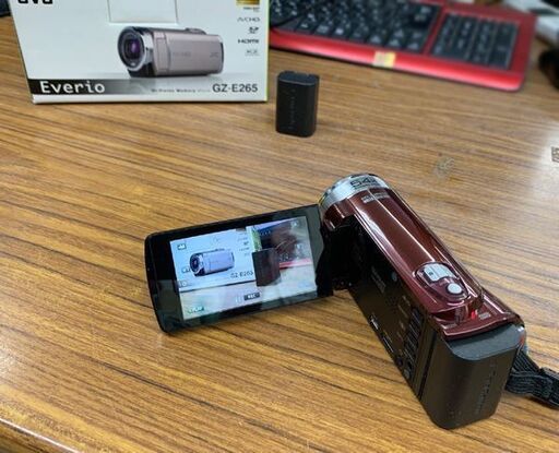 JVC GZ-E265-R 赤 デジタルビデオカメラ Everio JVCケンウッド ハイビジョン メモリームービー 取扱説明書 バッテリー2個 札幌市 北区 屯田店