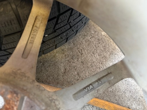 激安 軽自動車用社外アルミホイール冬タイヤ付き 腐食あり YOKOHAMA 155/65R14 4本 履き潰しなどに