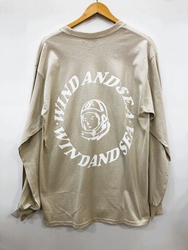 ジモティ割引有★【ジャングルジャングル岸和田店】WIND　AND　SEA　ウィンド　アンド　シー　ウィンダンシー　ビリオネアボーイズ　ロンT　Lサイズ　ベージュ　南大阪 岸和田 貝塚市 泉佐野市 高石市 泉大津市 和泉市 忠岡町 熊取町