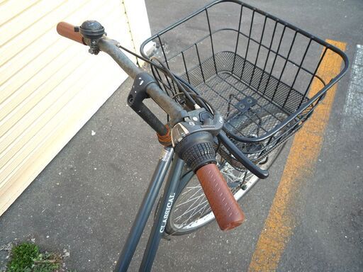 カギに難あり 自転車 26インチ シティサイクル 変速あり ライト付き グレー系 中古 苫小牧西店