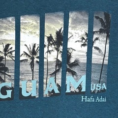 【美品】GUAM お土産Tシャツ メンズMサイズ バックプリント リゾート風の画像