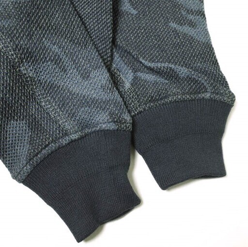 e JEANS イージーンズ 日本製 HONEYCOMB ZIP HOODIE 岡山児島 ハニカムコットン ジップパーカー e903-001 M Indigo Camouflage スウェット ダブルジップ 迷彩 定価41,800円 トップス【新古品】【中古】【e JEANS】