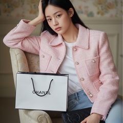 CHANEL シャネル カンボンライン ココマーク 長財布 ブラック ピンクの画像