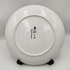 陶器絵皿の置物（中古品）の画像