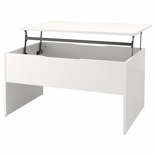 IKEA ÖSTAVALL エスタヴァル リフトアップ　調節可能ローテーブル, ホワイト, 90 cm