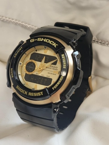 G-SHOCK G-300G 黒×金 アナデジ腕時計 動作OK