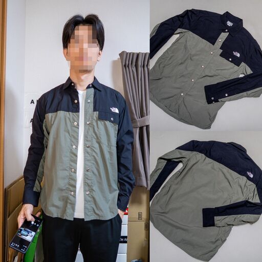 定価14,300円 THE NORTH FACE ノースフェイス ロングスリーブ ヌプシ シャツ ニュートープ NR11961 Sサイズ 超美品