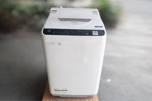 ☆ジモティ割あり☆ SHARP 乾燥機付き洗濯機 5.5kg/3.5kg 18年製 動作