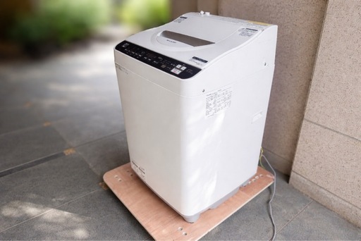☆ジモティ割あり☆ SHARP 乾燥機付き洗濯機 5.5kg/3.5kg 18年製 動作
