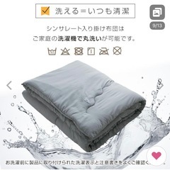 【新品未使用】セミダブル 掛布団 リバーシブル グレーの画像