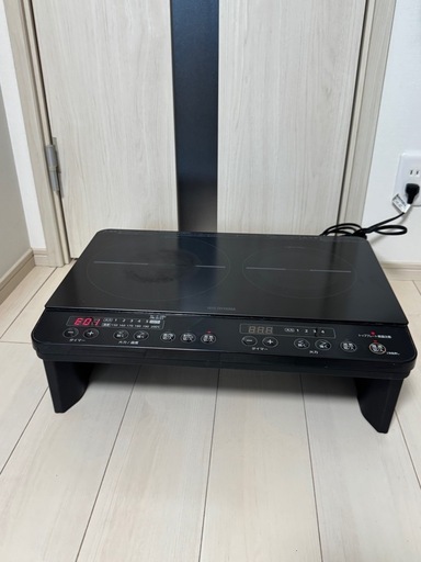 アイリスオーヤマ 2口 IHコンロ IHK-W13S-B