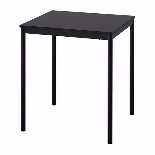 【美品】モダンデザイン ダイニングテーブル＆チェアセット（ブラック） / コンパクト・1〜2人用