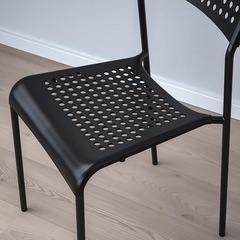 【美品】モダンデザイン ダイニングテーブル＆チェアセット（ブラック） / コンパクト・1〜2人用の画像