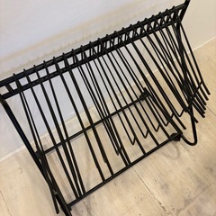 スラックスハンガー パンツラック キャスター付き 黒の画像