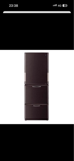 SHARP 3ドア冷蔵庫SJ-PW35A-T 冷凍庫　