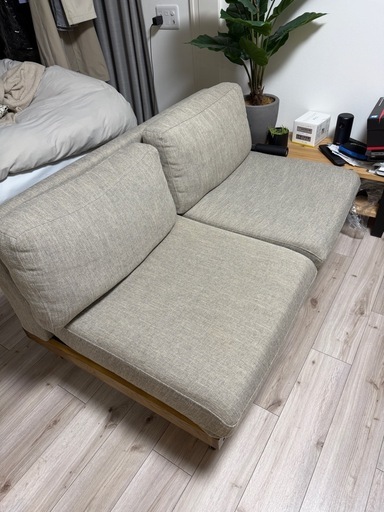 journal standard Furniture LILLE SOFA 2P グレー アームレス 2人掛け