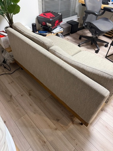 journal standard Furniture LILLE SOFA 2P グレー アームレス 2人掛け