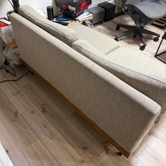 journal standard Furniture LILLE SOFA 2P グレー アームレス 2人掛けの画像