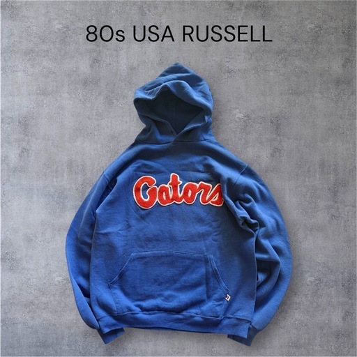 80s USA製 Russell GATORS ラッセル スウェットパーカー M