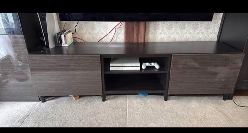 【値下げしました】IKEA BESTÅ ベストー テレビボード＋キャビネットセット ブラックブラウン