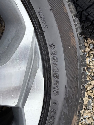 235/45/R18 　4本 ホンダ CV3 アコード EX 純正 18インチ ホイール 8J+50 5H 114.3 スタッドレス ブリヂストン ブリザック VRX3 2024年