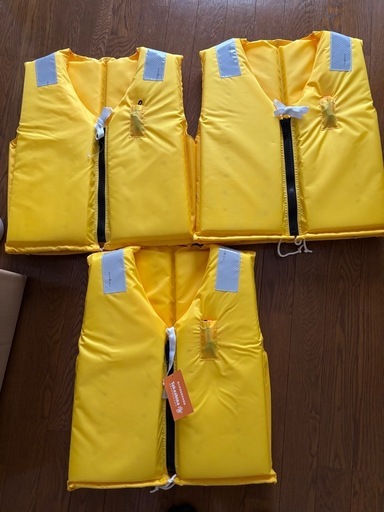 3着セット 未使用Takashina(高階) 大人用小型船舶用救命胴衣 TK-24ARS