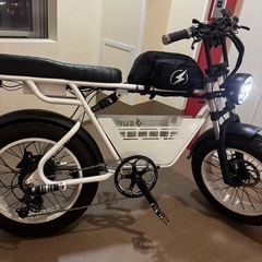 super73系　電動アシスト自転車 ホワイト　太タイヤ　 
の画像
