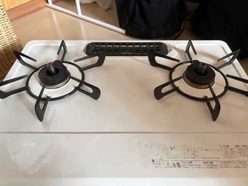 美品　リンナイ　ホワロ　ホース付き　元値¥23,580　ガスコンロ　都市ガス