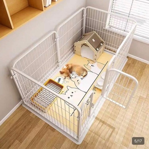 ペットサークル  柵  犬 ゲージ ペットフェンス 犬 サークルケージドア付き    組立簡単 レイアウト自由 トイレトレーニング 脱走防止 自立 ケージ 犬用  DIY ドア付き