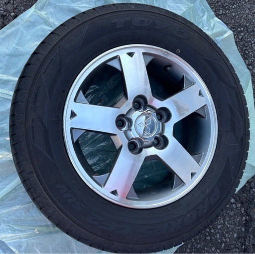 パジェロミニ夏タイヤ&純正アルミホイール４本セット175/80R15トーヨープロクセス