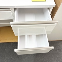【ドリーム池田】◎ジモティ割7%◎マナベインテリアハーツ「キッチンカウンター」45780 ホワイト【49514】の画像