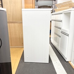 【ドリーム池田】◎ジモティ割7%◎マナベインテリアハーツ「キッチンカウンター」45780 ホワイト【49514】の画像