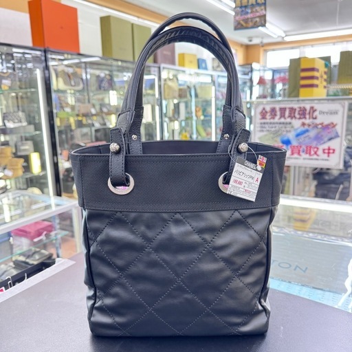 ☆ドリーム荒牧店☆CHANEL シャネル コーティングキャンバス パリビアリッツPM ブラック