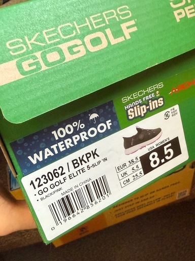 【新品】スケッチャーズ ⛳️24.5相当　スリップインズ ウォータープルーフ：ゴーゴルフ エリート 5 - スリップイン