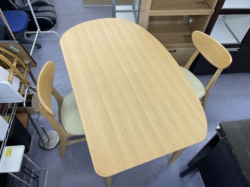 2人掛けダイニングセット 椅子×2  約幅135×奥行80×高さ70cm ナチュラル チェア ナチュラル 札幌市手稲区