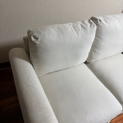 【引き渡し予定者確定】ソファ 2人掛け 白の画像