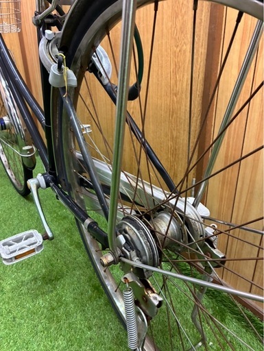 26インチ 3段階ギア付き　ママチャリ　自転車　ブリヂストン　フェスティバル　黒