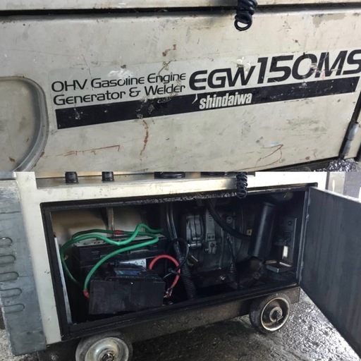 h-303△ q 岐阜発/ 新ダイワ/ EGW150MS/ 発電溶接機/ 防音型/ 実動 動画セル1発始動/ スローダウン/ 現状品/ 管30s/ R8.4/3 △