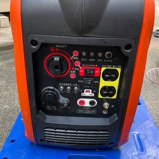 交渉中【中古・動作良好】KOSHIN インバーター発電機 GV-16i（1.6kVA）ガソリン式 静音型 アウトドア・防災・キャンプに最適